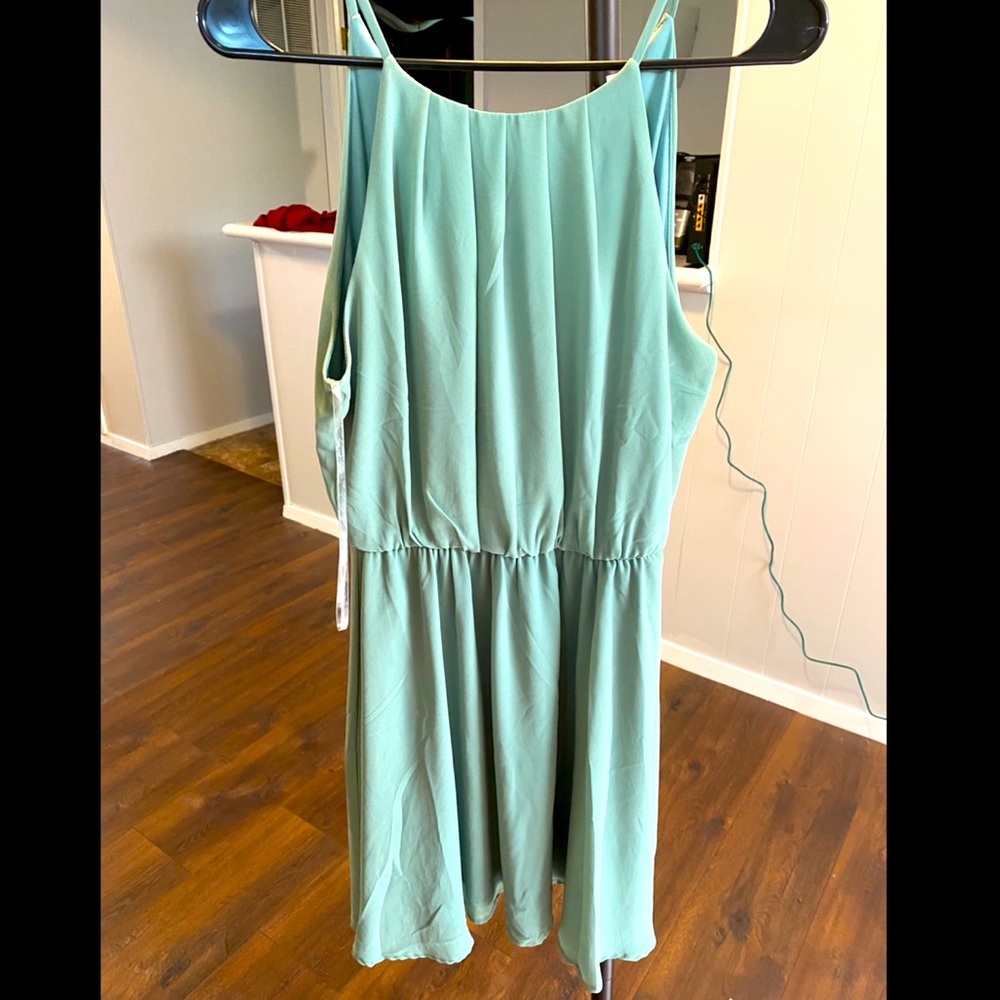 M | Mint Green Sleeveless Mini Dress | Lush